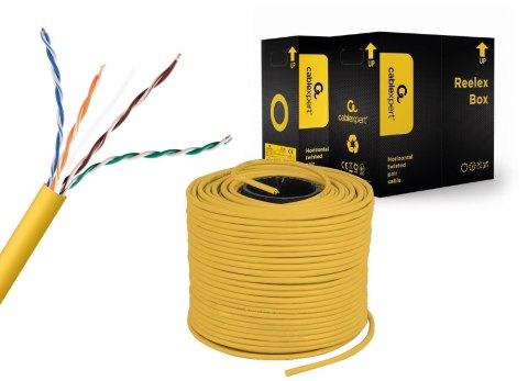 GEMBIRD UTP KABEL DRUT KAT 5E CCA 305M ŻÓŁTY AWG24 GEMBIRD GEMBIRD UTP KABEL DRUT KAT 5E CCA 305M ŻÓŁTY AWG24 GEMBIRD