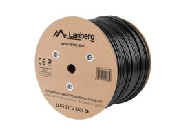 Kabel sieciowy zewnętrzne Lanberg LCU6-21CU-0305-BK (UTP; 305m; kat. 6; kolor czarny) Lanberg