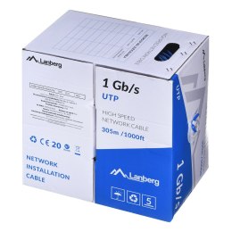 LANBERG KABEL UTP 1GB/S 305M DRUT CCA NIEBIESKI LCU6-10CC-0305-B Lanberg