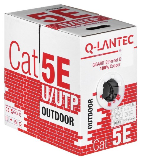 Q-LANTEC Kabel sieciowy UTP kat.5e PE ZEWNĘTRZNY SUCHY 305m Q-LANTEC Q-LANTEC Kabel sieciowy UTP kat.5e PE ZEWNĘTRZNY SUCHY 305m Q-LANTEC