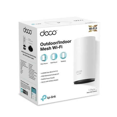 System mesh TP-LINK Deco X50-Outdoor(1-pack) Zewnętrzna/wewnętrzna jednostka domowego systemu Deco Mesh, WiFi 6 AX3000 TP-LINK System mesh TP-LINK Deco X50-Outdoor(1-pack) Zewnętrzna/wewnętrzna jednostka domowego systemu Deco Mesh, WiFi 6 AX3000 TP-LINK