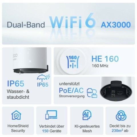 System mesh TP-LINK Deco X50-Outdoor(1-pack) Zewnętrzna/wewnętrzna jednostka domowego systemu Deco Mesh, WiFi 6 AX3000 TP-LINK System mesh TP-LINK Deco X50-Outdoor(1-pack) Zewnętrzna/wewnętrzna jednostka domowego systemu Deco Mesh, WiFi 6 AX3000 TP-LINK