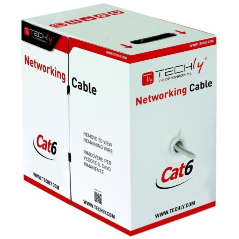 TECHLY SKRĘTKA U/UTP CAT6 DRUT 305M CCA SZARA ITP6-CCA-305-GY TECHly TECHLY SKRĘTKA U/UTP CAT6 DRUT 305M CCA SZARA ITP6-CCA-305-GY TECHly
