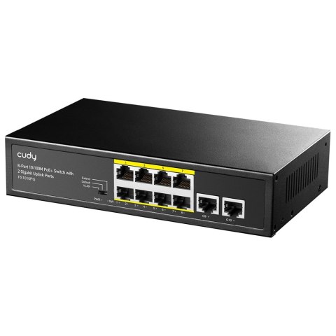 Switch CUDY FS1010PG 8-Port 10/100M PoE+ 120W 2xGbE Uplink CUDY Switch CUDY FS1010PG 8-Port 10/100M PoE+ 120W 2xGbE Uplink CUDY