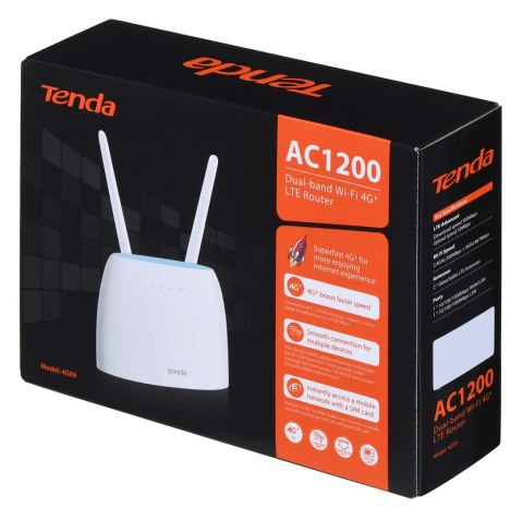 TENDA 4G09 Dwupasmowy router WiFi 3G 4G+ LTE AC1200 Tenda TENDA 4G09 Dwupasmowy router WiFi 3G 4G+ LTE AC1200 Tenda