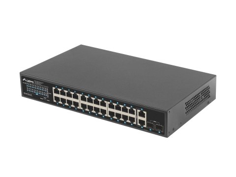 LANBERG SWITCH POE RACK 19" 24X 1GB POE+/2X GB/2X SFP 360W RSGE-24P-2GE-2S-360 Lanberg LANBERG SWITCH POE RACK 19" 24X 1GB POE+/2X GB/2X SFP 360W RSGE-24P-2GE-2S-360 Lanberg