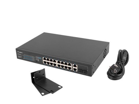 LANBERG SWITCH RACK 19" 16X 100MB POE+/2X COMBO GIGABIT 250W NIEZARZĄDZALNY RSFE-16P-2C-250 Lanberg LANBERG SWITCH RACK 19" 16X 100MB POE+/2X COMBO GIGABIT 250W NIEZARZĄDZALNY RSFE-16P-2C-250 Lanberg