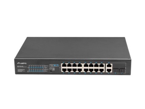 LANBERG SWITCH RACK 19" 16X 100MB POE+/2X COMBO GIGABIT 250W NIEZARZĄDZALNY RSFE-16P-2C-250 Lanberg LANBERG SWITCH RACK 19" 16X 100MB POE+/2X COMBO GIGABIT 250W NIEZARZĄDZALNY RSFE-16P-2C-250 Lanberg