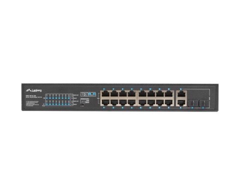 LANBERG SWITCH RACK 19" 16X 100MB POE+/2X COMBO GIGABIT 250W NIEZARZĄDZALNY RSFE-16P-2C-250 Lanberg LANBERG SWITCH RACK 19" 16X 100MB POE+/2X COMBO GIGABIT 250W NIEZARZĄDZALNY RSFE-16P-2C-250 Lanberg