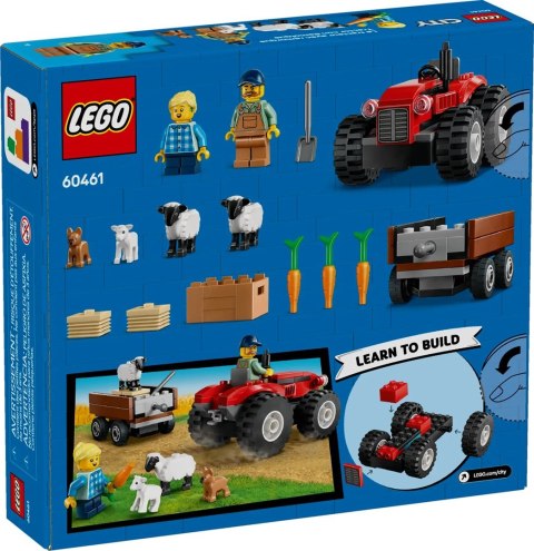 LEGO CITY 60461 Czerwony traktor z przyczepą i owcą Lego LEGO CITY 60461 Czerwony traktor z przyczepą i owcą Lego