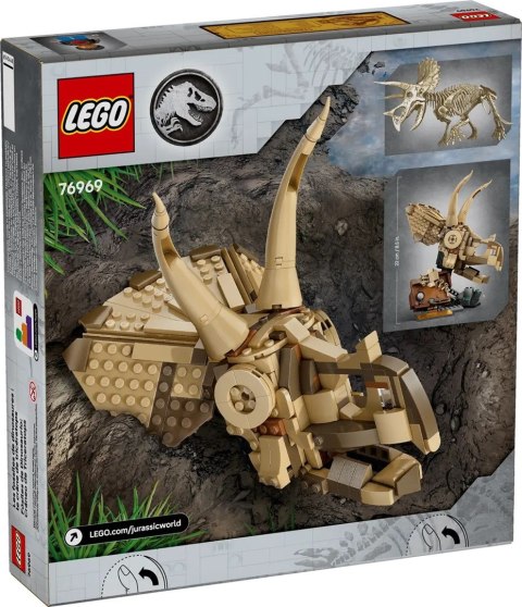 LEGO JURASSIC WORLD 76969 Szkielety dinozaurów: czaszka triceratopsa Lego LEGO JURASSIC WORLD 76969 Szkielety dinozaurów: czaszka triceratopsa Lego