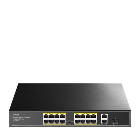 Switch CUDY FS1018PS1 16-Port 10/100M PoE+ 190W 2xGbE 1xSFP CUDY Switch CUDY FS1018PS1 16-Port 10/100M PoE+ 190W 2xGbE 1xSFP CUDY