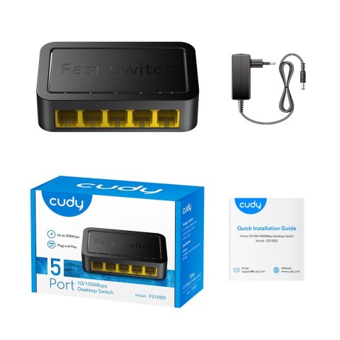 Switch CUDY FS105D 5-Port 10/100 CUDY Switch CUDY FS105D 5-Port 10/100 CUDY