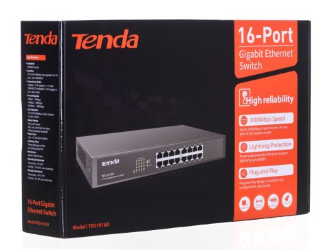Switch Tenda TEG1016D (16x 10/100/1000Mbps) Tenda Switch Tenda TEG1016D (16x 10/100/1000Mbps) Tenda