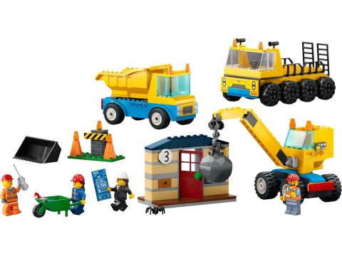 LEGO City 60391 Ciężarówki i dźwig z kulą wyburzeniową Lego LEGO City 60391 Ciężarówki i dźwig z kulą wyburzeniową Lego
