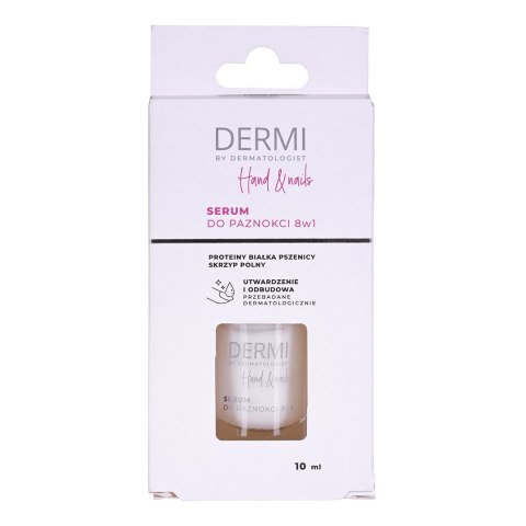 DERMI Hand&Nails Serum do paznokci odbudowa i regeneracja 8w1 10 ml MEDICINAE DERMI Hand&Nails Serum do paznokci odbudowa i regeneracja 8w1 10 ml MEDICINAE