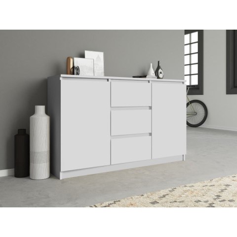 KOMODA 2 DRZWI 3 SZUFLADY BIAŁY TOP E SHOP KOMODA 2 DRZWI 3 SZUFLADY BIAŁY TOP E SHOP