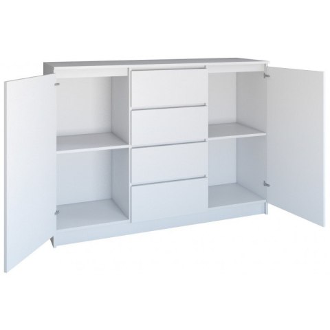 KOMODA 2 DRZWI 4 SZUFLADY BIAŁY TOP E SHOP KOMODA 2 DRZWI 4 SZUFLADY BIAŁY TOP E SHOP