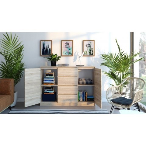 KOMODA 2 DRZWI 4 SZUFLADY SONOMA TOP E SHOP KOMODA 2 DRZWI 4 SZUFLADY SONOMA TOP E SHOP