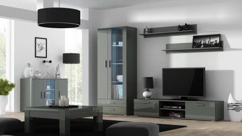 Komoda 120cm SOHO S7 szary/ szary połysk Cama MEBLE Komoda 120cm SOHO S7 szary/ szary połysk Cama MEBLE