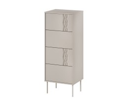 Komoda 4S TRESSE 50x40x125 kaszmir mat Cama MEBLE