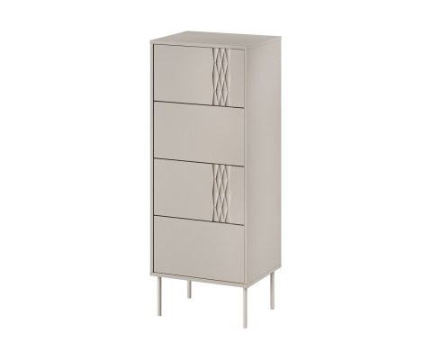 Komoda 4S TRESSE 50x40x125 kaszmir mat Cama MEBLE Komoda 4S TRESSE 50x40x125 kaszmir mat Cama MEBLE