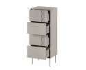 Komoda 4S TRESSE 50x40x125 kaszmir mat Cama MEBLE