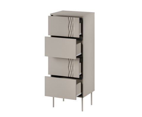 Komoda 4S TRESSE 50x40x125 kaszmir mat Cama MEBLE Komoda 4S TRESSE 50x40x125 kaszmir mat Cama MEBLE