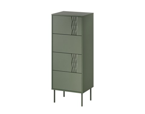 Komoda 4S TRESSE 50x40x125 zieleń mat Cama MEBLE Komoda 4S TRESSE 50x40x125 zieleń mat Cama MEBLE