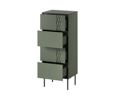 Komoda 4S TRESSE 50x40x125 zieleń mat Cama MEBLE Komoda 4S TRESSE 50x40x125 zieleń mat Cama MEBLE