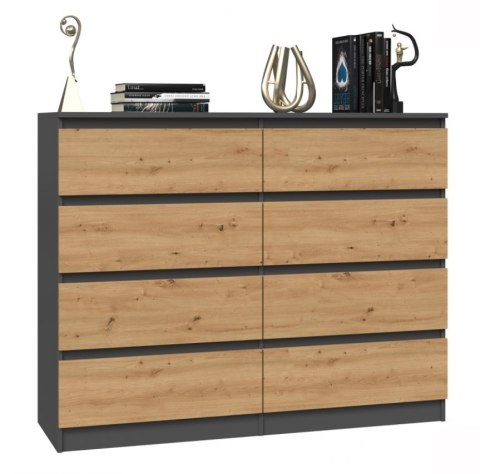 Komoda M8 120x40xH97 antracyt/artisan TOP E SHOP Komoda M8 120x40xH97 antracyt/artisan TOP E SHOP