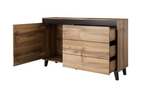Komoda NORD 138cm dąb wotan/antracyt Cama MEBLE Komoda NORD 138cm dąb wotan/antracyt Cama MEBLE