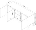 Komoda SIENA 150,5x40x75 kaszmir mat Cama MEBLE