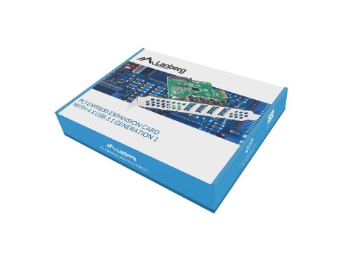 LANBERG KARTA PCI-E X1 -> 4X USB-A 3.1 GEN1 ŚLEDŹ LOW PROFILE PCE-US3-004 Lanberg LANBERG KARTA PCI-E X1 -> 4X USB-A 3.1 GEN1 ŚLEDŹ LOW PROFILE PCE-US3-004 Lanberg