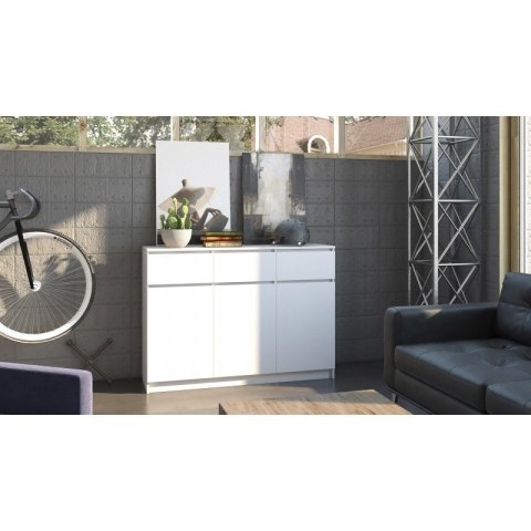 KOMODA 3 DRZWI 3 SZUFLADY BIAŁY MAT TOP E SHOP KOMODA 3 DRZWI 3 SZUFLADY BIAŁY MAT TOP E SHOP