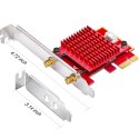 Karta sieciowa CUDY WE3000S AX5400 Wi-Fi 6 + BT 5.2 Intel AX210 Radiator PCIe CUDY