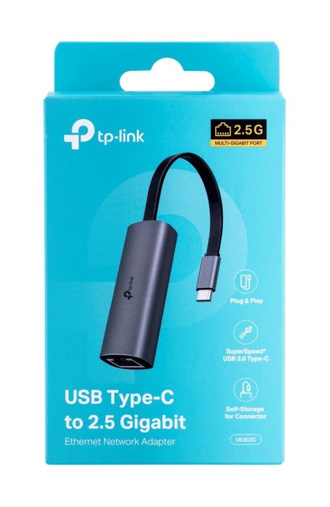 Karta sieciowa TP-LINK UE302C USB Type-C to 2.5 Gigabit Ethernet Network Adapter TP-LINK Karta sieciowa TP-LINK UE302C USB Type-C to 2.5 Gigabit Ethernet Network Adapter TP-LINK