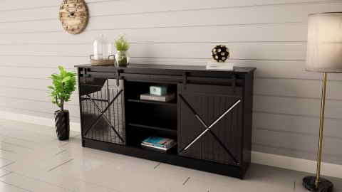 Komoda 160x80x35 GRANERO czarny/czarny poł Cama MEBLE Komoda 160x80x35 GRANERO czarny/czarny poł Cama MEBLE