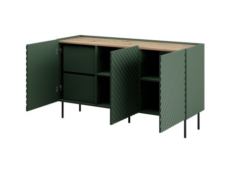 Komoda 3D2SZ ONDA 150x45xH85 zieleń Cama MEBLE Komoda 3D2SZ ONDA 150x45xH85 zieleń Cama MEBLE