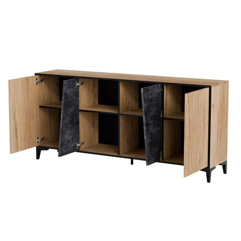 Komoda 4D OVO 180x38xH83 dąb/beton Cama MEBLE Komoda 4D OVO 180x38xH83 dąb/beton Cama MEBLE