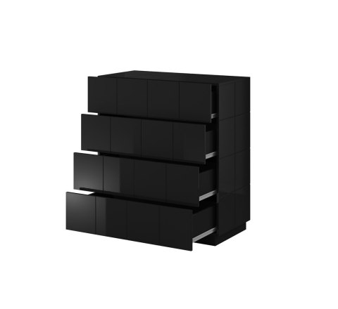 Komoda 4S REJA czarny połysk/ czarny połysk Cama MEBLE Komoda 4S REJA czarny połysk/ czarny połysk Cama MEBLE