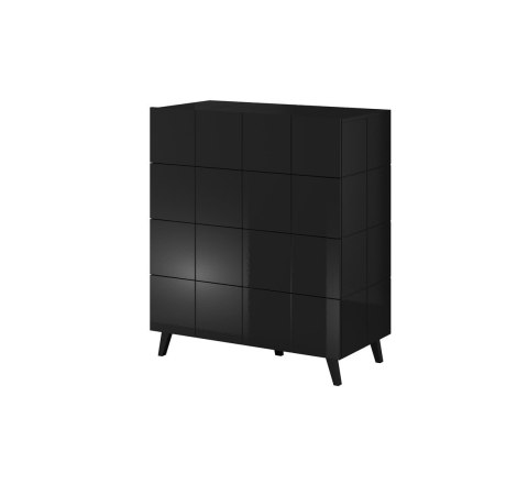 Komoda 4S REJA czarny połysk/ czarny połysk Cama MEBLE Komoda 4S REJA czarny połysk/ czarny połysk Cama MEBLE