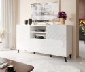 Komoda ABETO 150x42x82 biały/biały połysk Cama MEBLE