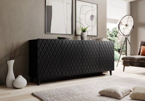 Komoda ASTI 200x42x82 czarny mat Cama MEBLE Komoda ASTI 200x42x82 czarny mat Cama MEBLE