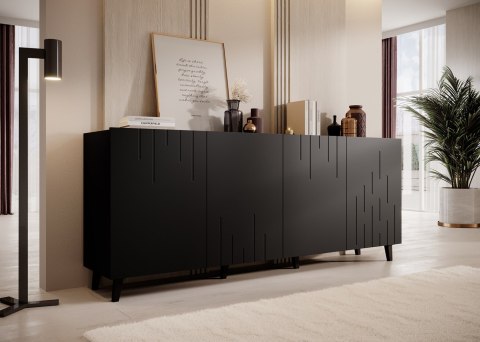 Komoda BARI 200x42x82 czarny mat Cama MEBLE Komoda BARI 200x42x82 czarny mat Cama MEBLE
