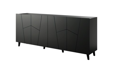 Komoda ETNA 200x42x82 czarny mat Cama MEBLE Komoda ETNA 200x42x82 czarny mat Cama MEBLE