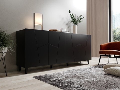 Komoda ETNA 200x42x82 czarny mat Cama MEBLE Komoda ETNA 200x42x82 czarny mat Cama MEBLE