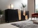 Komoda ETNA 200x42x82 czarny mat + dąb craft Cama MEBLE