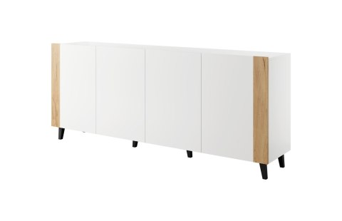 Komoda FARO 200x42x82 biały mat + dąb craft Cama MEBLE Komoda FARO 200x42x82 biały mat + dąb craft Cama MEBLE