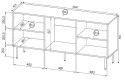 Komoda HOLE 152x42,5xH74,5 biały mat Cama MEBLE